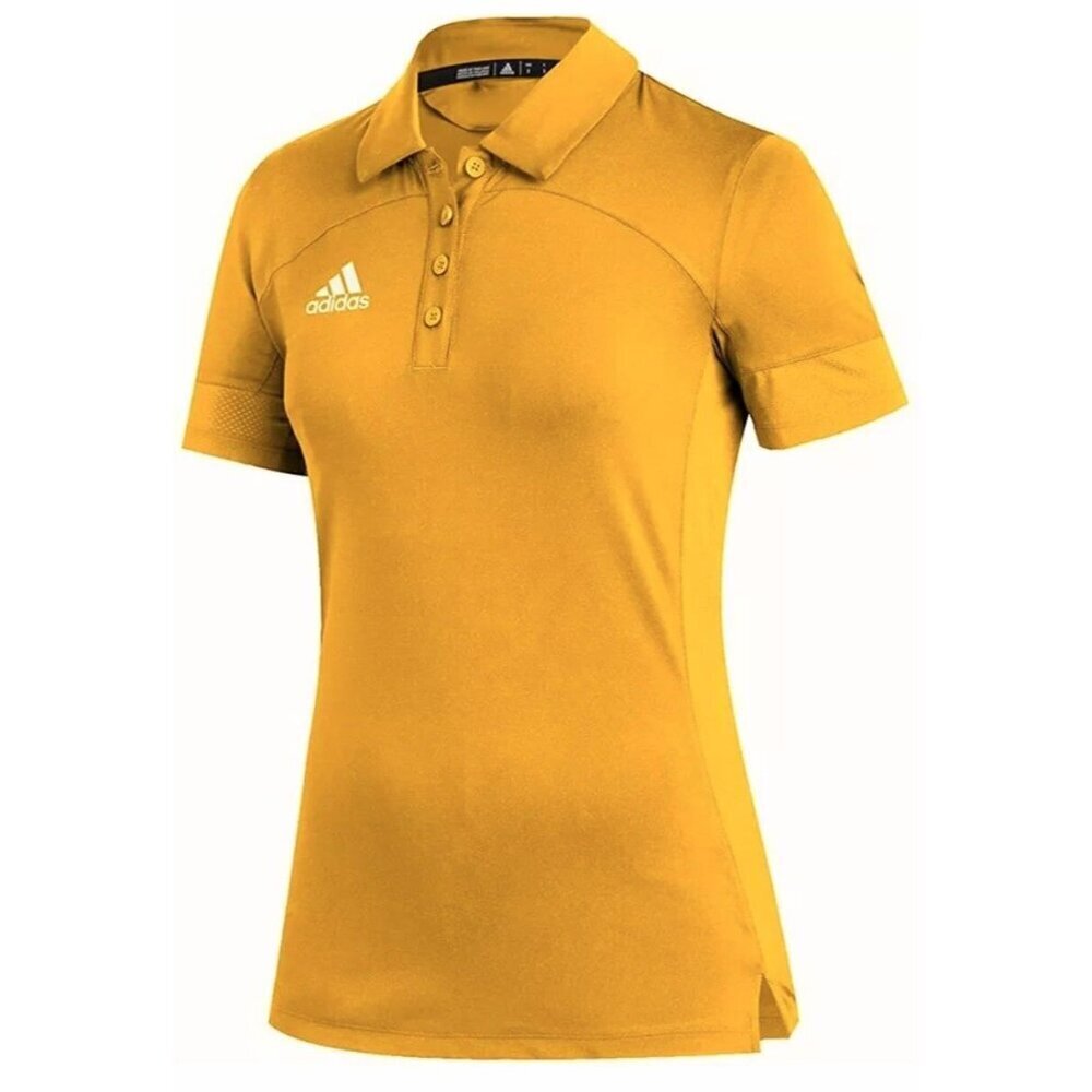 adidas Womens Tech Polo Size XL Multi-Sport Yellow Collared Shirt FQ1794 NWT $65